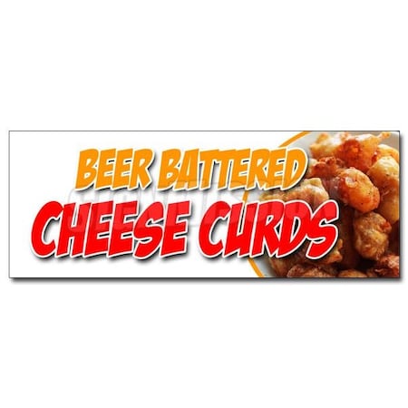 Signmission BEER BATTERED CHEESE CURDSsticker wisconsin poutine fried fresh, D-48 Beer Battered Cheese Cur D-48 Beer Battered Cheese Cur